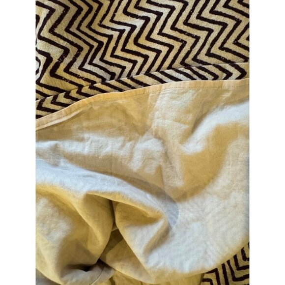 Anthropologie Edme & Esyllte Dress Women 0 Ivory Brown Strapless Hypnotic Maxi - Picture 12 of 14